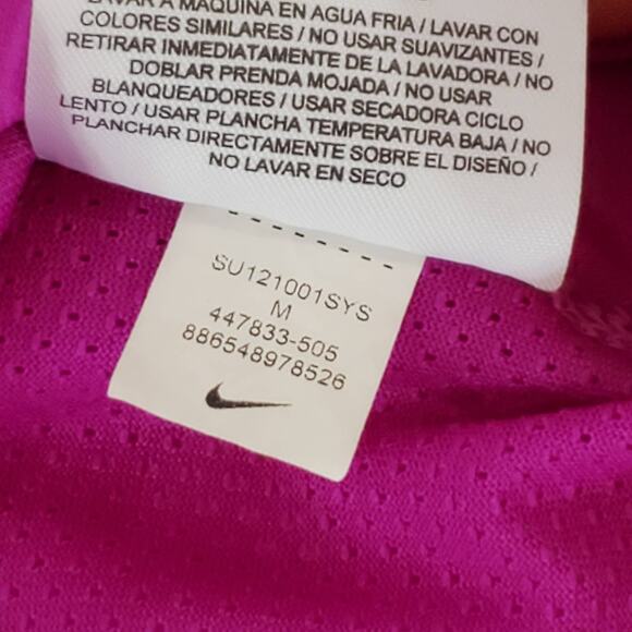 Nike Dri-Fit Racer Back Embroidered Logo Purple Top Medium - Picture 9 of 10